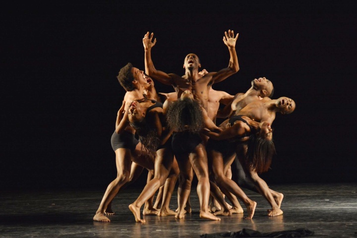 Lula Washington Dance Theatre in an excerpt from Washington's "Search for Humanism". Photo by Mark Horning & Co. 